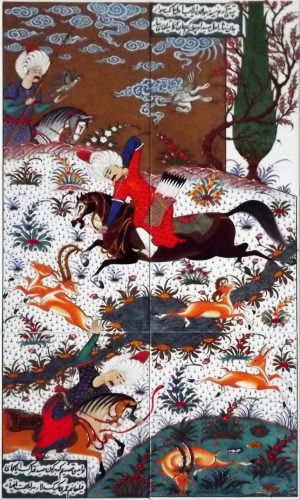 60x100 Cm ED 610 Osmanlı Av Sahnesi Minyatür Pano