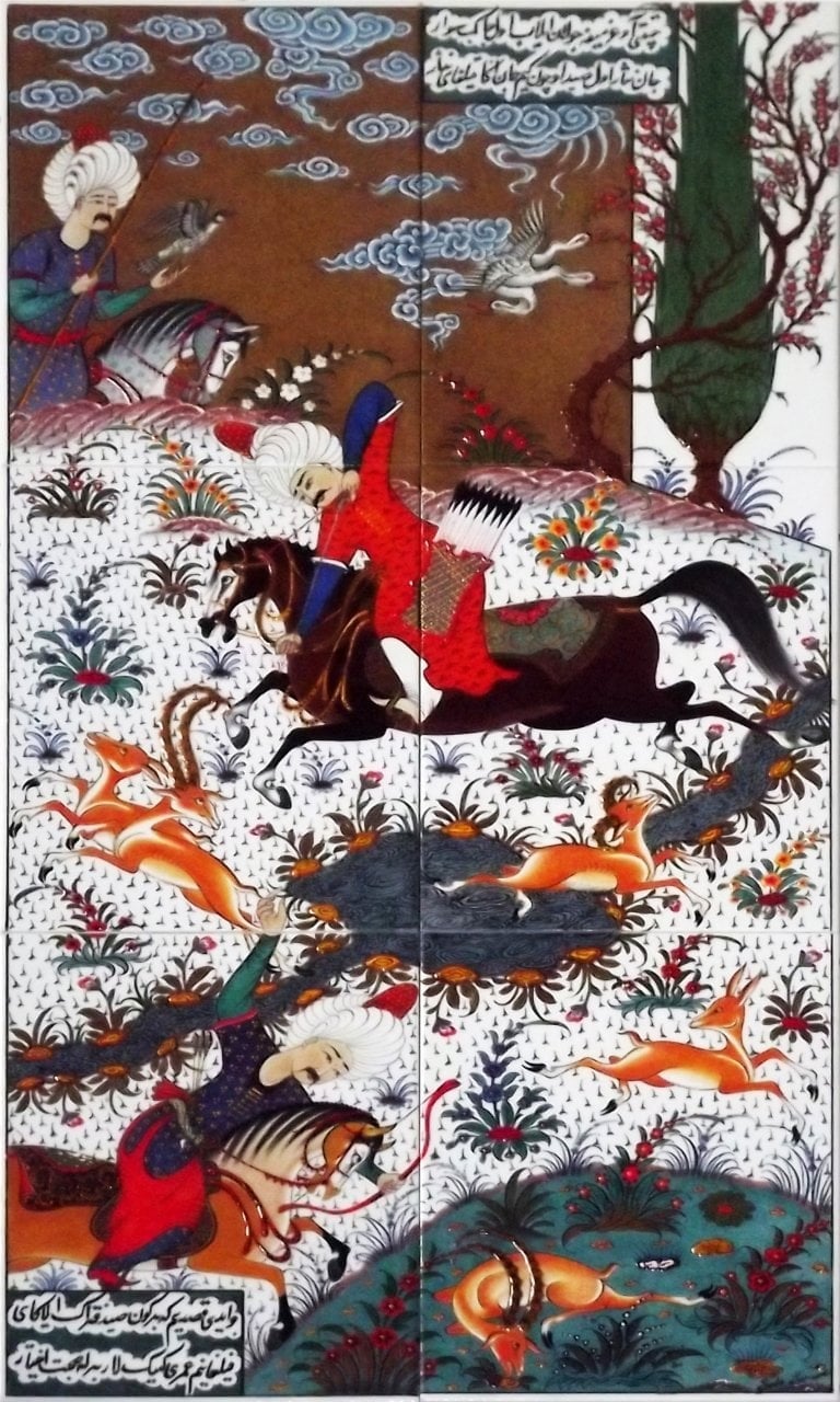 60x100 Cm ED 610 Osmanlı Av Sahnesi Minyatür Pano