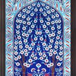 60x100 Cm ED 622 Kobalt Hayat ağacı Çini Pano