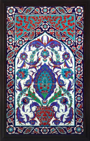 60x100 Cm ED 626 Göbekli El dekoru Çini Pano