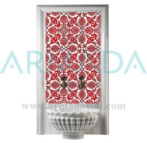 60x100 Cm SP 83 Kırmızı Beyaz Serigraf Türk Hamamı Pano