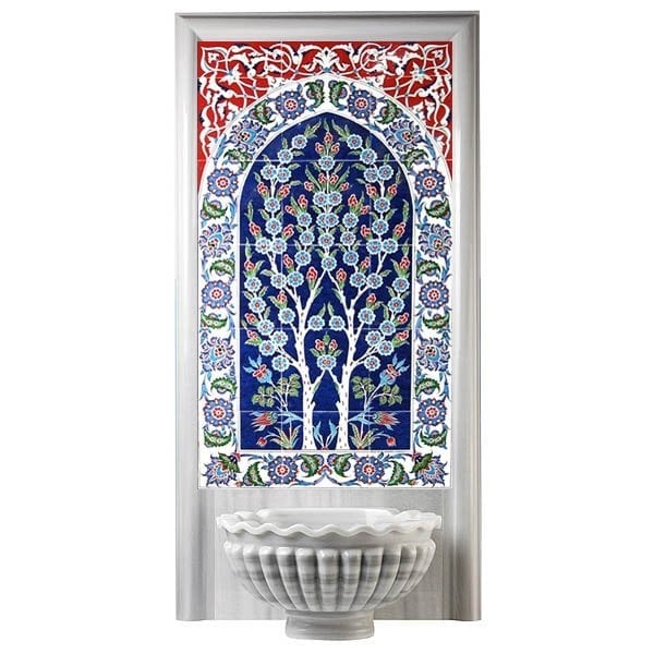 60x100 hayat ağacı Türk Hamamı Çini Seramik Pano