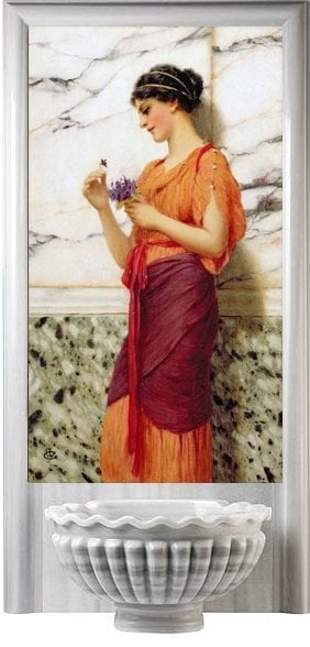 60x100  Osmanlı Türk Hamamı Yunan Kızı Digital Baskı