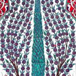 60x120 Cm ED 617 Selvi El dekoru Çini Pano