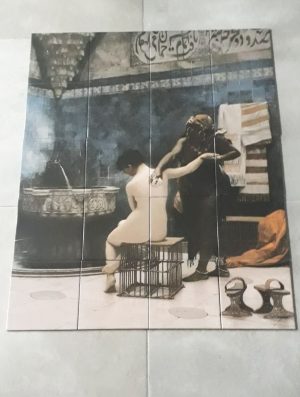 80x100 Osmanlı Türk Hamamı Keseci Digital Baskı Pano