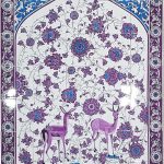 100x140 Cm ED 684 Ceylanlı El dekoru Çini Pano