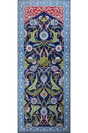 80x200 Cm ED 642 Zeminli Rumi Desenli El dekoru Çini Pano