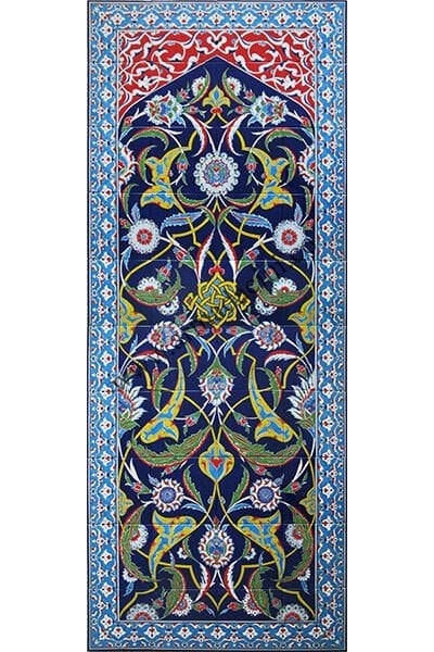 80x200 Cm ED 642 Zeminli Rumi Desenli El dekoru Çini Pano