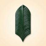 9X20 Palm Life Zümrüt Yeşil Çini Seramik