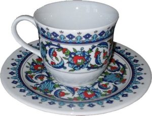Ar 647 Topkapı Porselen Fincan Takımı Kadife Kutulu 6 LI