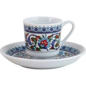 Ar 655 Topkapı  Porselen Fincan Takımı Kadife Kutu 2 li