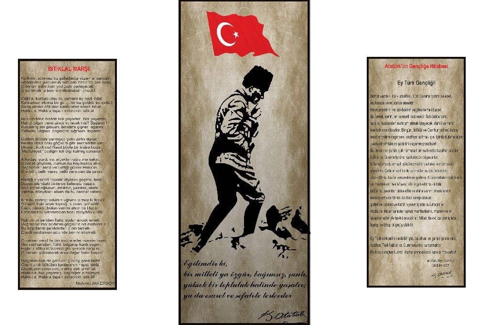Kahve Atatürk Köşesi Digital Seramik Baskı Pano Çalışması